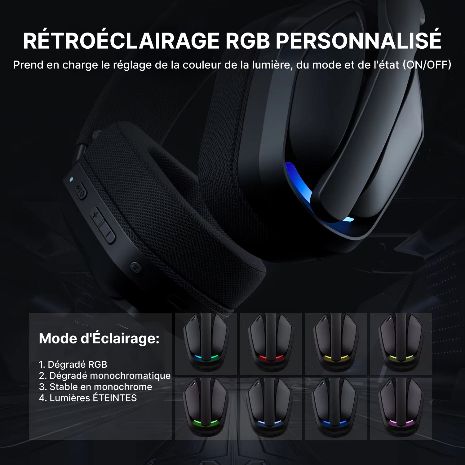 AudiRank Casque Gaming Sans Fil